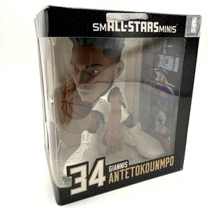 Small-Stars Mini Figure Giannis Antetokounmpo 6" Milwaukee Bucks 34 White Jersey